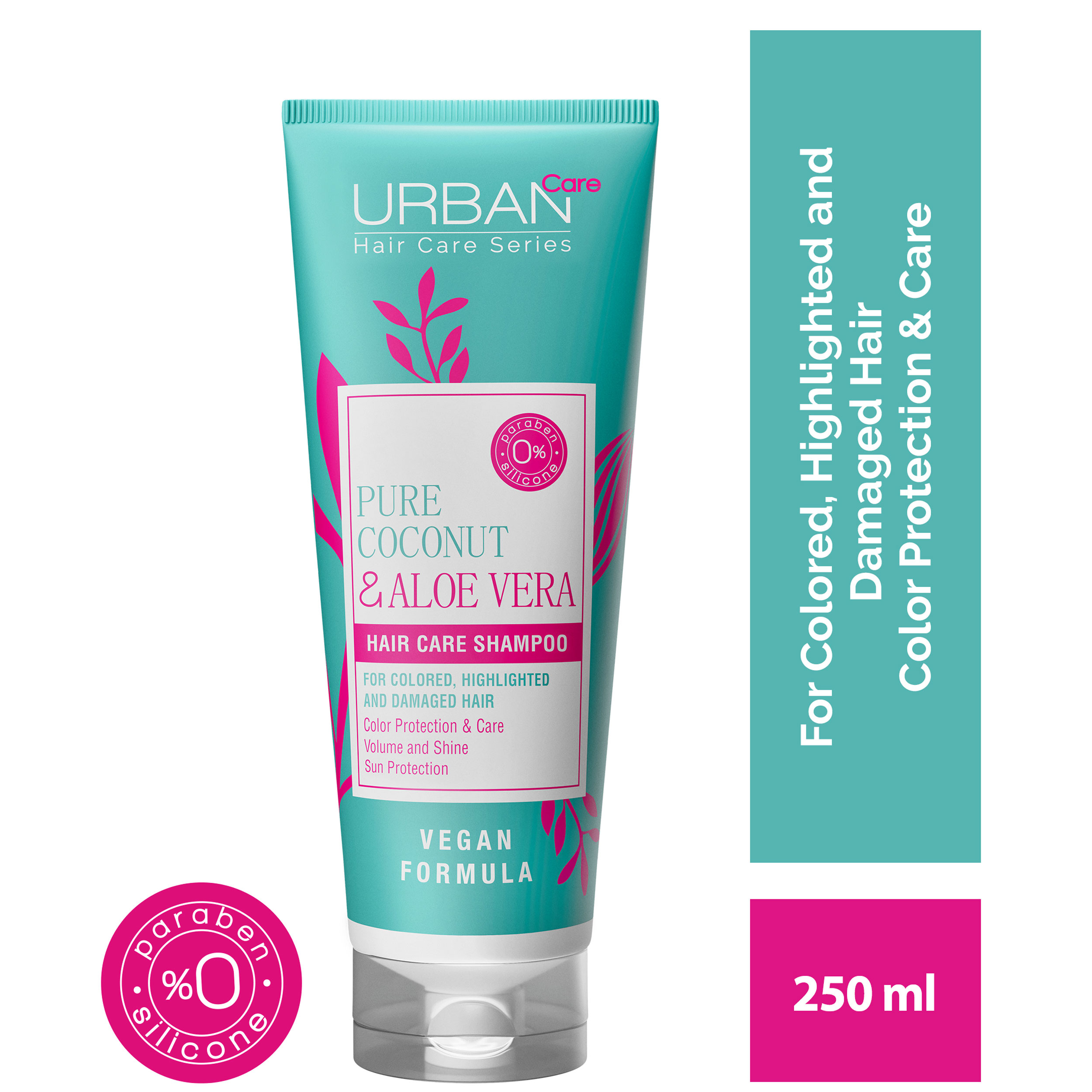 Urban Care - Pure Coconut & Aloe Vera Shampoo - 250 ml, foto 2 van 3