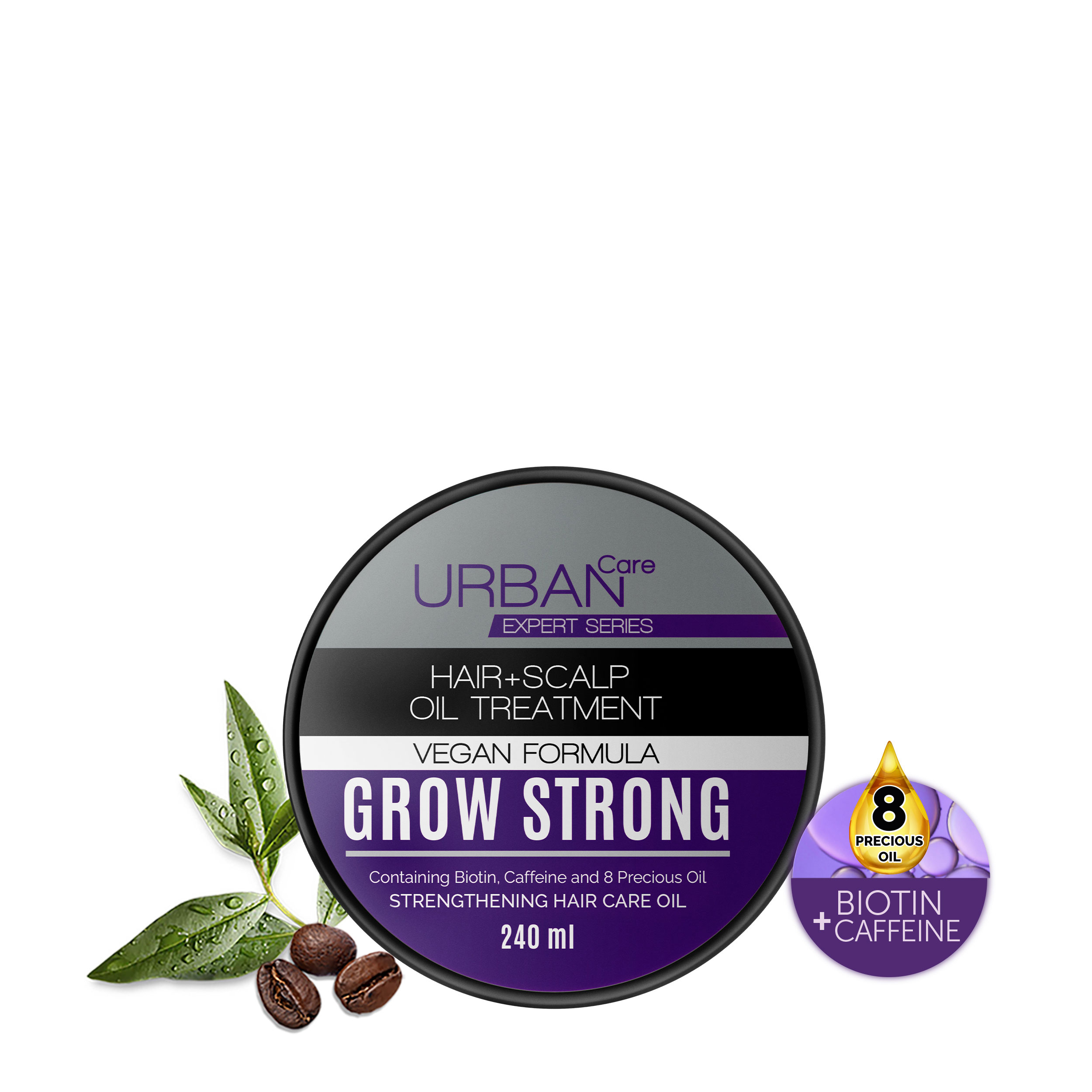 Urban Care - hoofdhuid + Oil Treatment Strong - 240 ml, foto 2 van 2