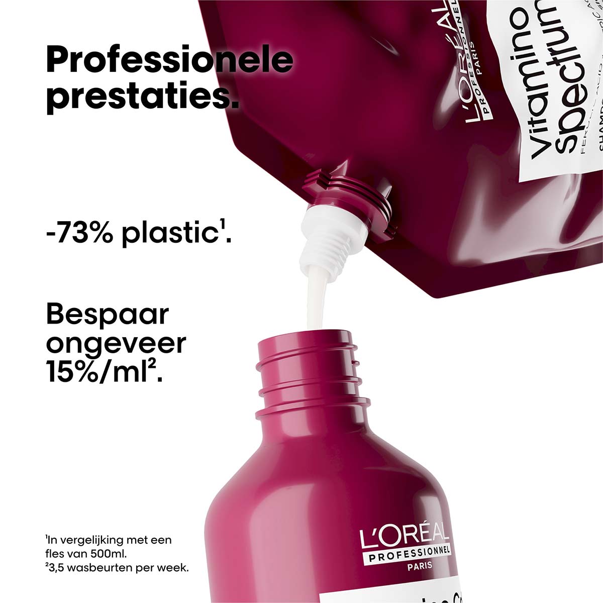 L'Oréal Professionnel - Vitamino Color Spectrum Shampoo 500 ml + Refill Shampoo 500 ml - Set, foto 4 van 6