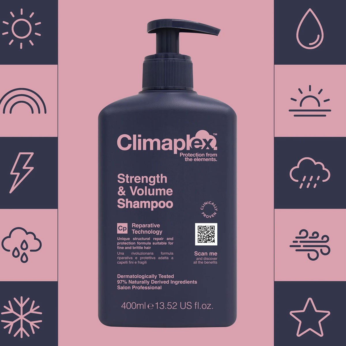 Climaplex - Strength & Volume Shampoo - 400 ml, foto 3 van 4