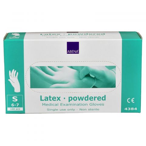 Abena - Latex Handschoenen - Wit - Gepoederd - Maat S - 100 Stuks