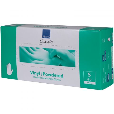 Abena - Vinyl Handschoenen - Wit - Gepoederd - Maat S - 100 Stuks