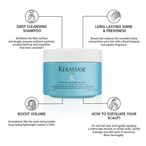 Kérastase - Fusio Scrub Energisant - Scrub voor de Hoofdhuid en Roos