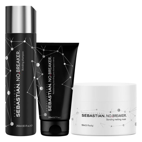 Sebastian Professional - NO.BREAKER pre-shampoo, shampoo & haarmasker Voordeelset