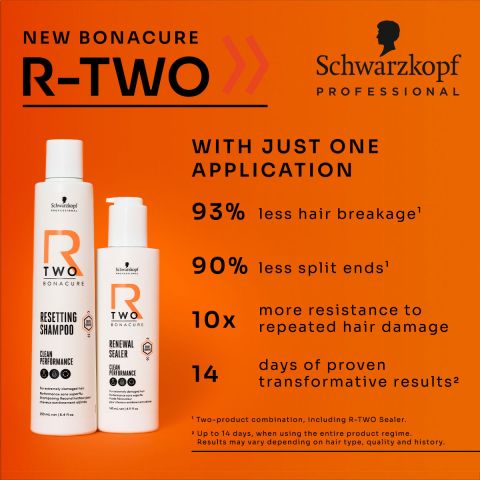 Schwarzkopf - R-TWO - Resetting Shampoo 250 ml & Rescuing Treatment 200 ml 