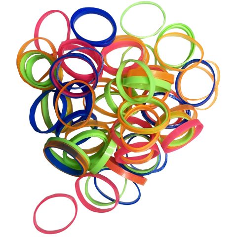 Sibel - Elastiekjes Gekleurd - 500 Stuks - Diameter 15 mm