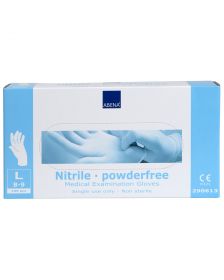 Abena - Nitril Handschoenen - Wit - Poedervrij - Maat L - 100 Stuks