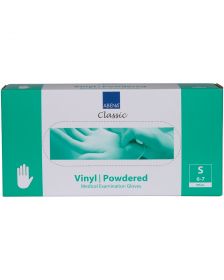 Abena - Vinyl Handschoenen - Wit - Gepoederd - Maat S - 100 Stuks