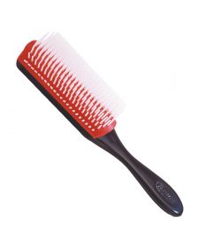 Denman - Large 9 Row Styling Brush - Zwart/Rood - D4