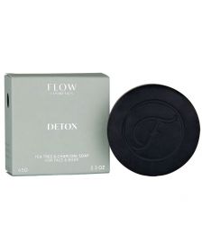 Flow - Detox Tea Tree & Charcoal Soap For Face & Body - 120 gr