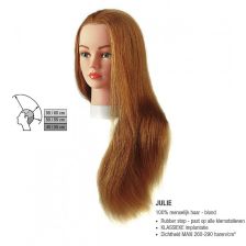 Sibel - Julie Blond Oefenhoofd - Natuurhaar - 40-60 cm