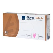 Abena - Nitril Handschoenen Roze Poedervrij - maat XL - 100 stuks