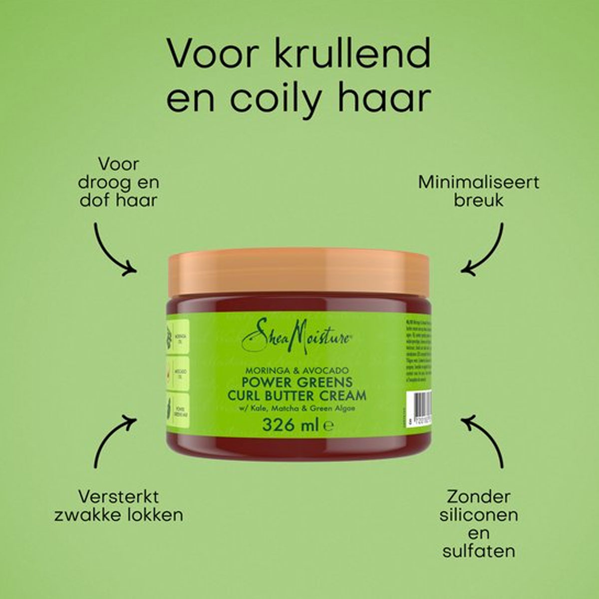 Shea Moisture - M&A Power Greens Curl Cream - 325 ml, foto 3 van 5