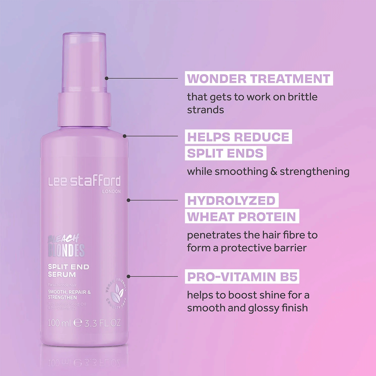 Lee Stafford - Bleach Blondes - Split End Serum - 75 ml, foto 2 van 4