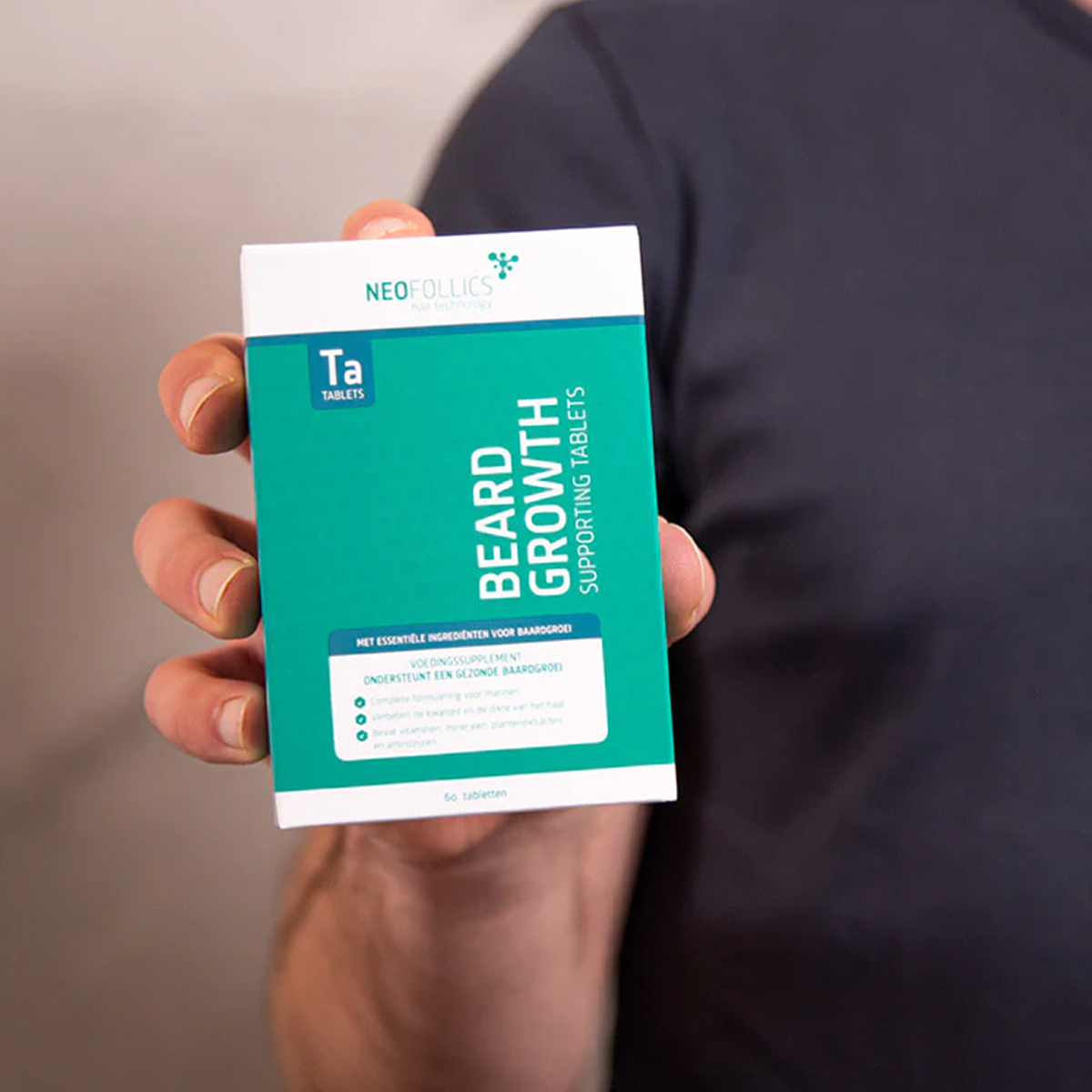 Neofollics - Beard Growth Supporting Tablets, foto 4 van 4