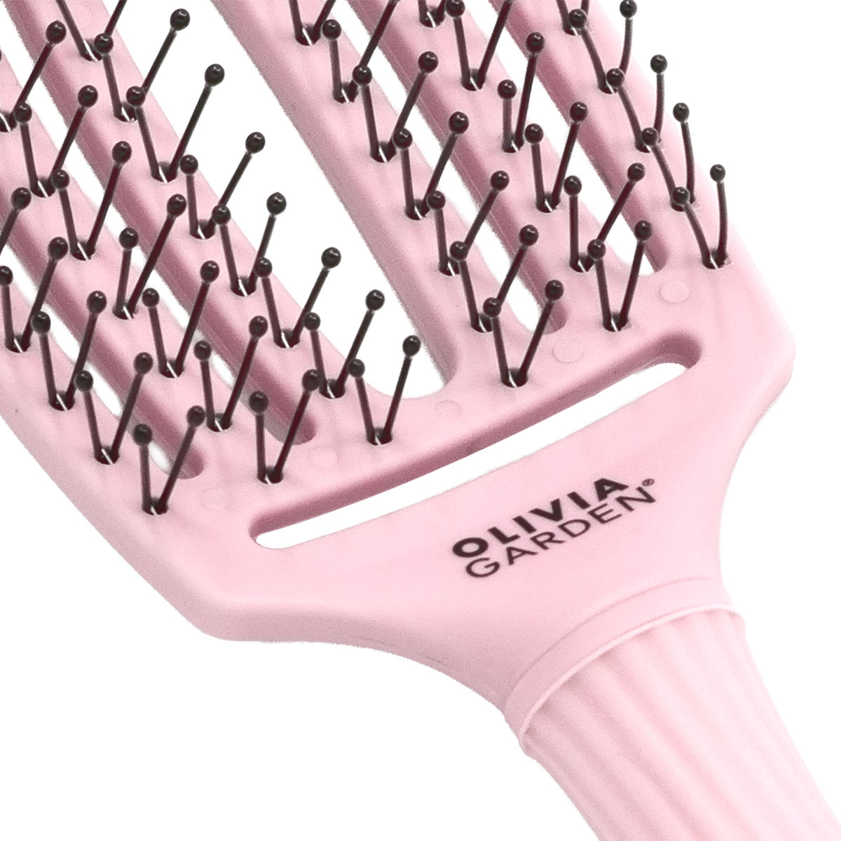Olivia Garden - FingerBrush Double Bristle - Pastel Pink New, foto 5 van 5