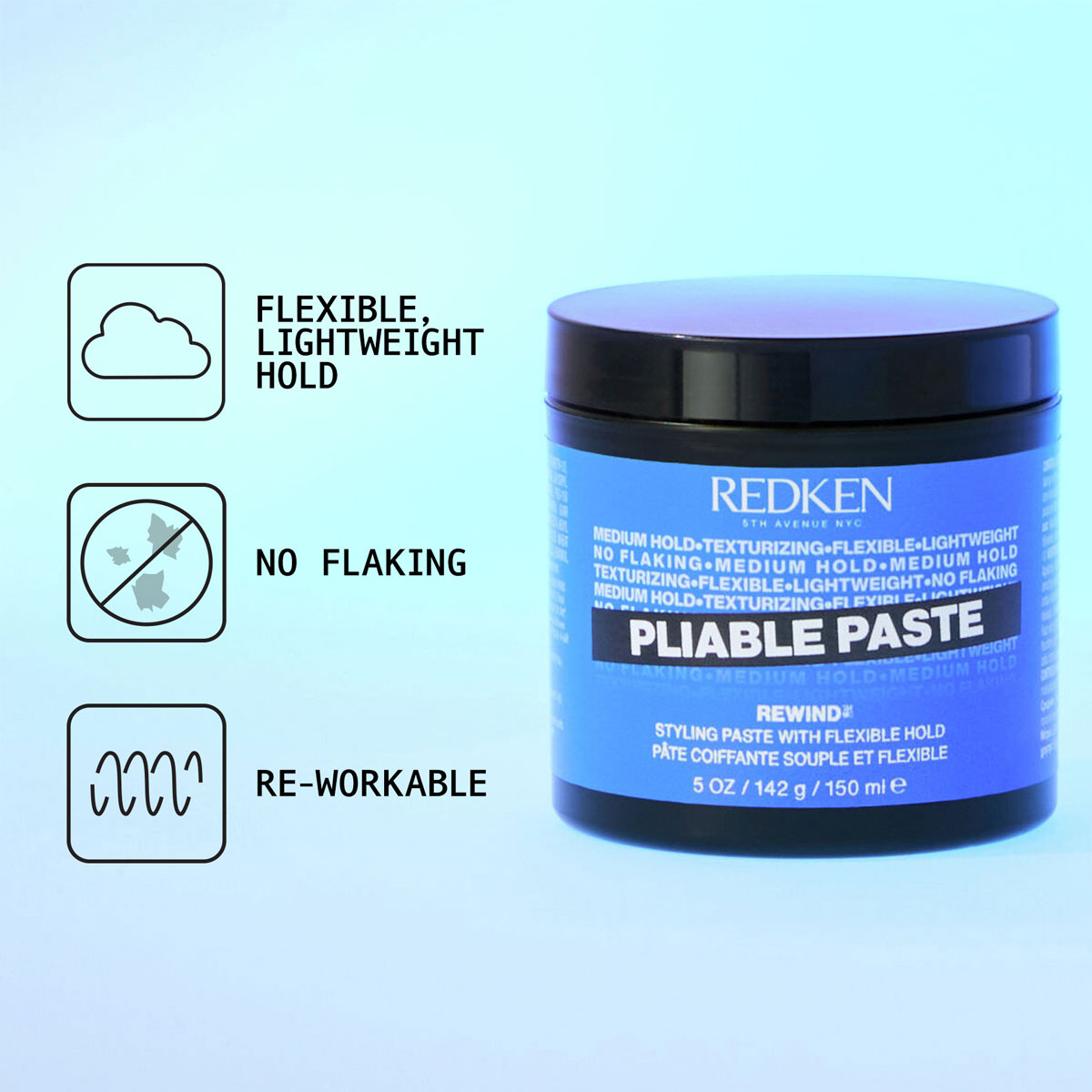 Redken - Styling Texture Pliable Paste Rewind - 150 ml, foto 3 van 4