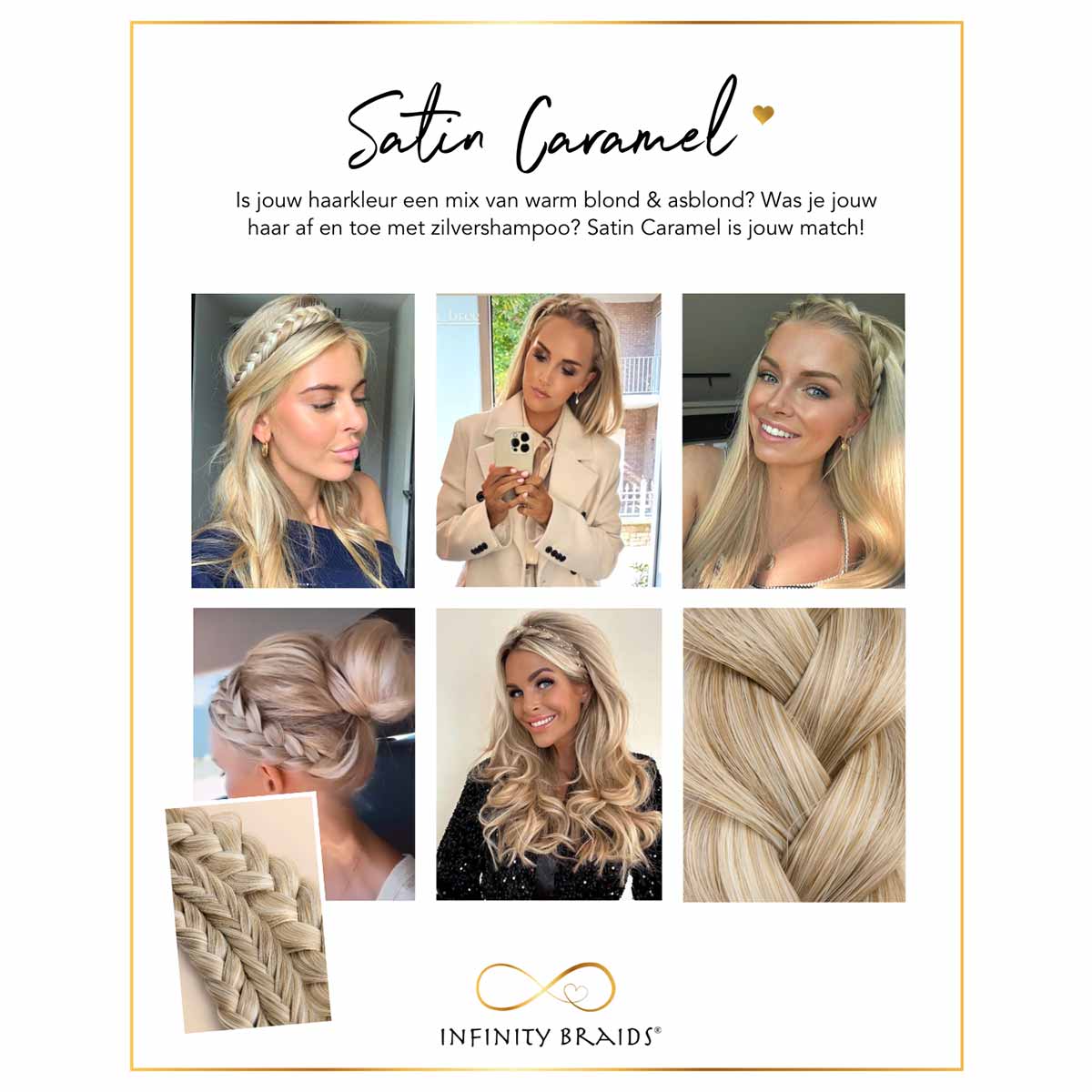 Infinity Braids - Jolie Satin Caramel, foto 5 van 6